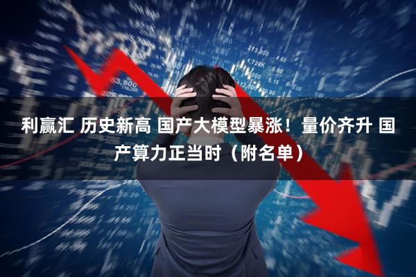 利赢汇 历史新高 国产大模型暴涨！量价齐升 国产算力正当时（附名单）