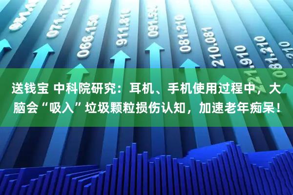 送钱宝 中科院研究：耳机、手机使用过程中，大脑会“吸入”垃圾颗粒损伤认知，加速老年痴呆！